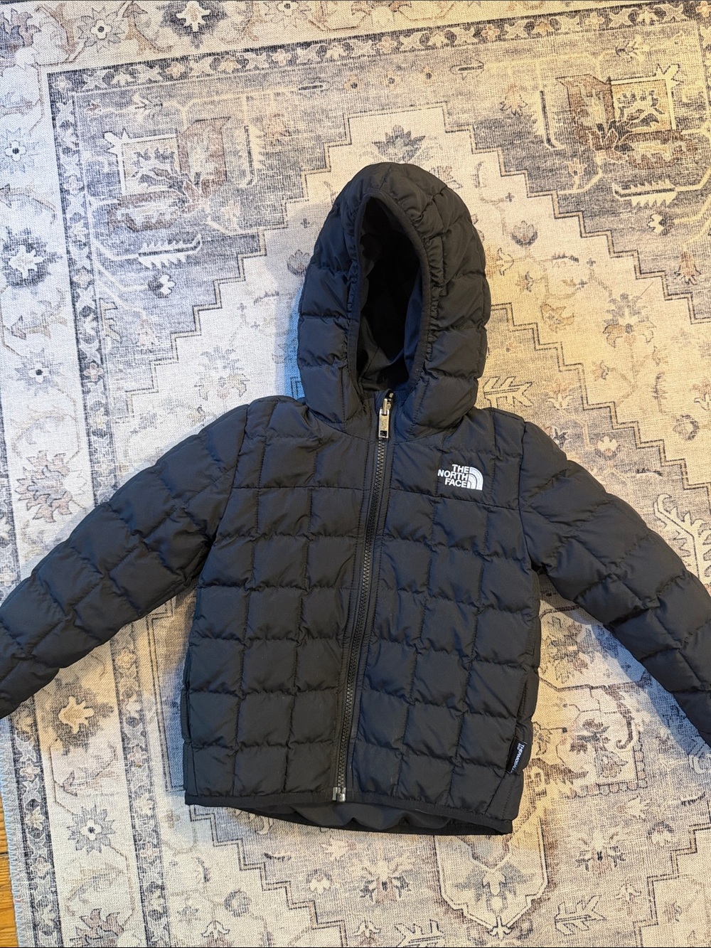 The North Face Black Quilted Hooded Puffer Jacket